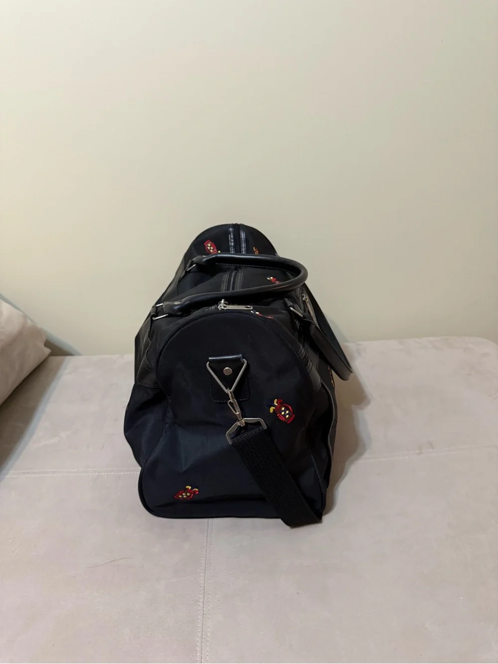 Black Golf Themed Embroidered Travel Duffle/Weekender Bag